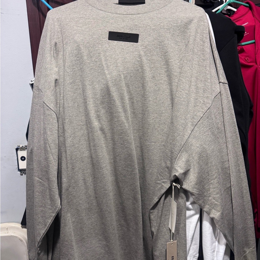 Essentials Light Gray Long Sleeve Tee